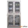 ตู้เก็บของสแตนเลส เกรด 304 บานเปิดกระจก -