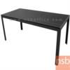 โต๊ะเฟรมอลูมิเนียมหน้าไม้โพลี โครงขาสีดำเกร็ดเงิน  HB-191T_160 cm.