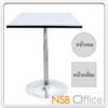 โต๊ะหน้าโฟเมก้าขาว ขาเหล็กจานกลมชุบโครเมี่ยม DT179เงา_1020+T60F46