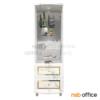 ตู้โชว์กระจกดาวน์ไลท์ ลายหินอ่อนขอบทอง  GCB-004 SM/GL