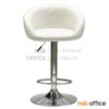 เก้าอี้บาร์สูงหนังเทียม ขาโครเมี่ยมฐานจานกลม PN92314 (White)