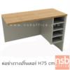 โต๊ะเข้ามุมวางพริ้นเตอร์ต่อข้าง 4 ช่องโล่ง  ต่อสูงเสมอโต๊ะทำงาน 1010