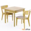 ชุดโต๊ะรับประทานอาหารหน้าไม้ยางพารา 2 ที่นั่ง พร้อมเก้าอี้ -