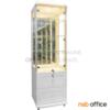 ตู้โชว์กระจกดาวน์ไลท์ 2 ลิ้นชักล่าง  มีไฟในตัว  CB-004_สีขาว