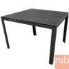 โต๊ะเฟรมอลูมิเนียมหน้าไม้โพลี โครงขาสีดำเกร็ดเงิน HB-190T_90 cm.