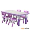 ชุดโต๊ะและเก้าอี้นักเรียนสีสัน (โต๊ะ 1 + เก้าอี้ 4) -