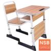 ชุดโต๊ะและเก้าอี้นักเรียน ขนาด 1 ที่นั่ง มีที่วางหนังสือ และช่องวางปากกา  MY01+MZ01