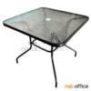 โต๊ะหน้ากระจกสี่เหลี่ยม 80 cm. ขาเหล็ก Cap 80 /YLGT-049 