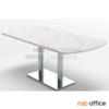 โต๊ะประชุมหัวโค้ง ขาสเตนเลสฐานเหลี่ยมแบนยาว 150*80