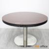 โต๊ะประชุมทรงกลม โครงขาสเเตนเลส hairline -