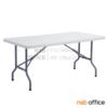 โต๊ะพับหน้าพลาสติก ขาเหล็กสีดำเกล็ดเงิน FP-150