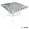 โต๊ะหน้ากระจกสี่เหลี่ยม 80 cm. ขาเหล็ก Cap 80 /YLGT-049  