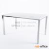 โต๊ะหน้าไม้ MDF พ่นไฮกลอส โครงขาเหล็กชุบโครเมี่ยม WARM-UP 140