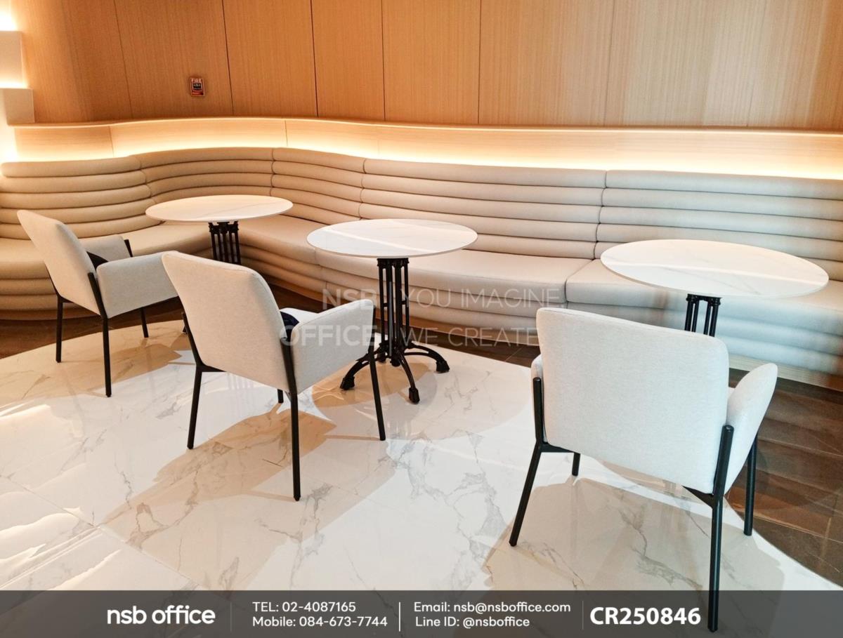 โต๊ะบาร์หน้าท็อปหินสังเคราะห์กลม 