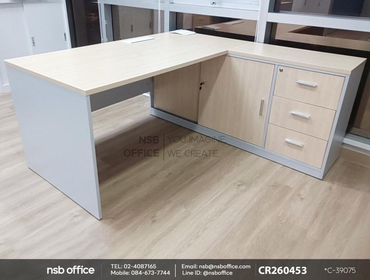 โต๊ะทำงานเสริมการใช้งานด้วยตู้เหล็ก เสริมการใช้งานด้วยพาร์ทิชั่น