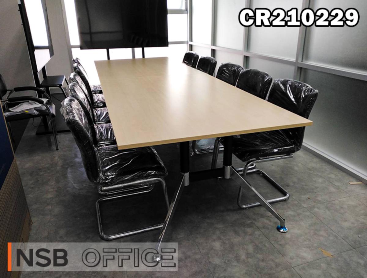 โต๊ะประชุมขาเหล็กปลายเรียว 10 ที่นั่ง ❘ 10 seat conference table with modern metal legs