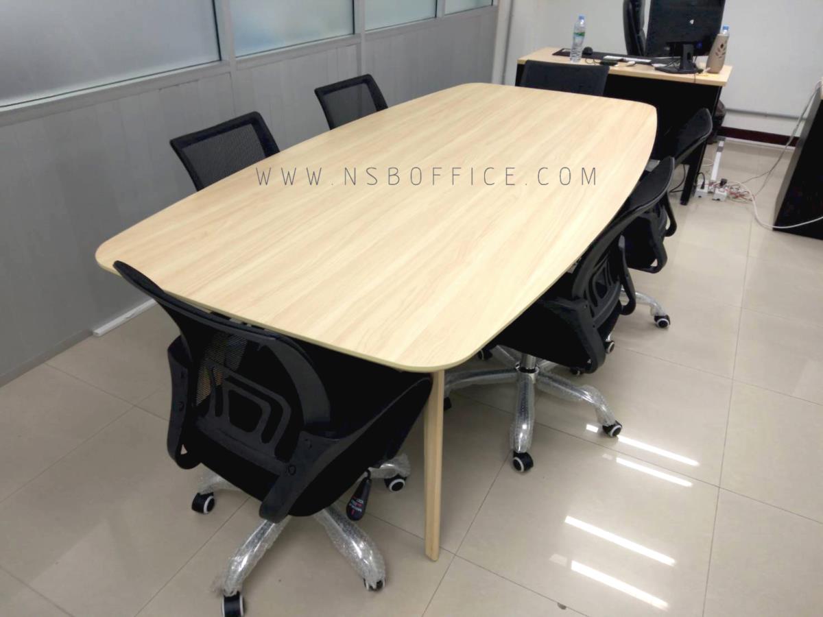 โต๊ะประชุมทรงเหลี่ยมหัวโค้ง รุ่น KOBE (โกเบ)