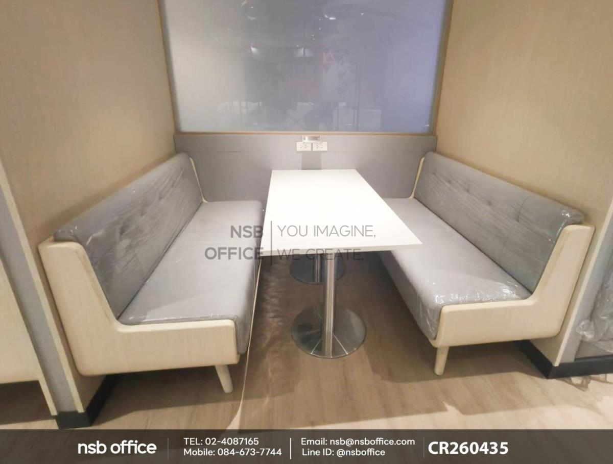 โต๊ะบาร์หน้าเมลามีน ขาสแตนเลสจานกลมแบน