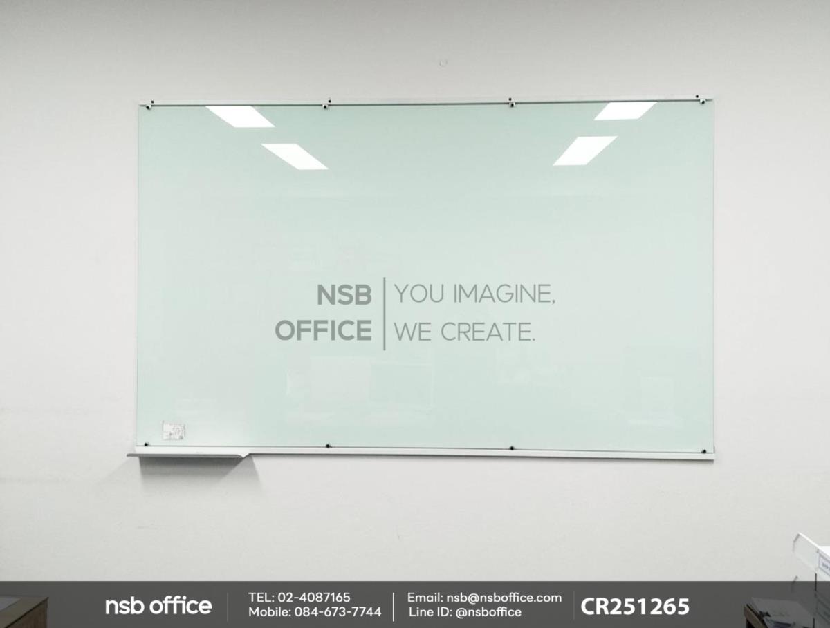 ไวท์บอร์ดกระจกนิรภัยพ่นสีขาว