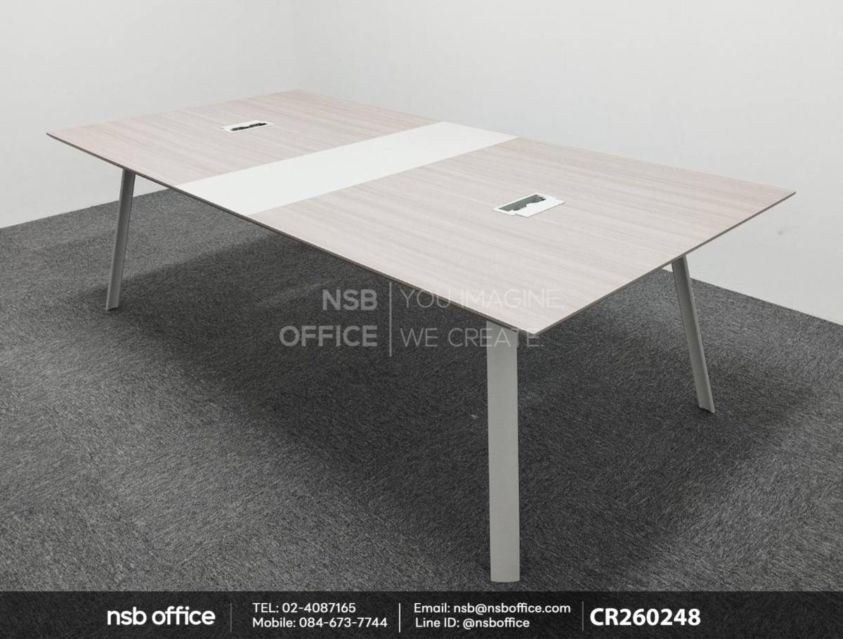 โต๊ะประชุมทรงสี่เหลี่ยม โครงขาเหล็ก
