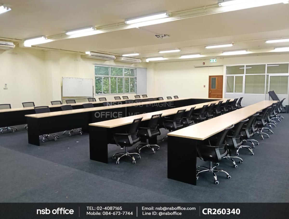 โต๊ะประชุมหน้าตรงเสริมด้วยเก้าอี้สำนักงานหลังเน็ต