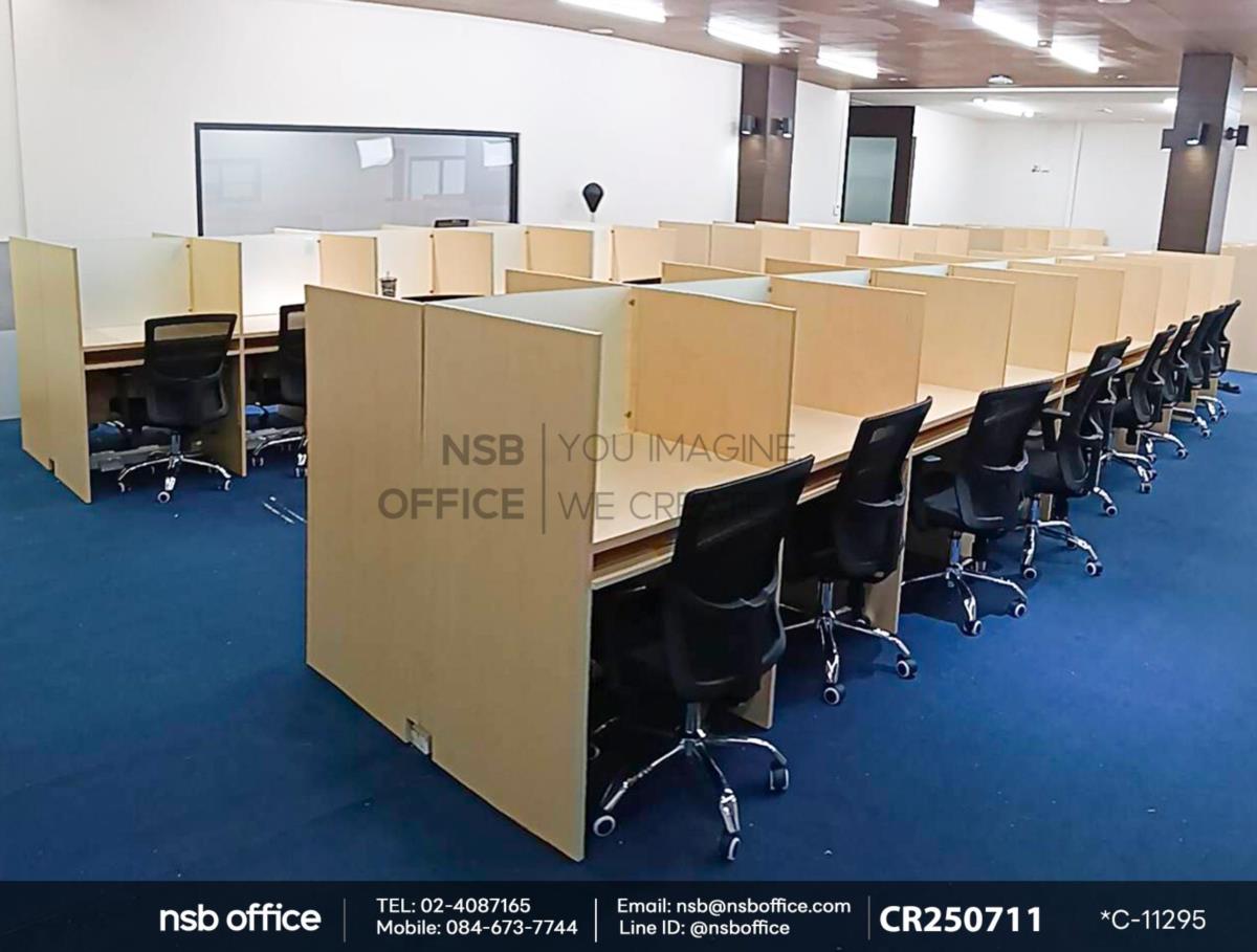 โต๊ะ call center ใช้งานคู่กันกับเก้าอี้สำนักงาน