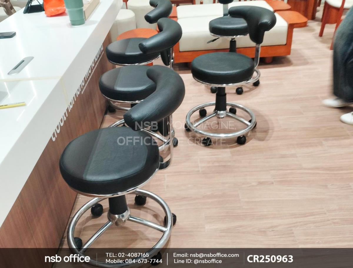 เก้าอี้คุณหมอล้อเลื่อนและ เก้าอี้บาร์สตูลกลมล้อเลื่อน