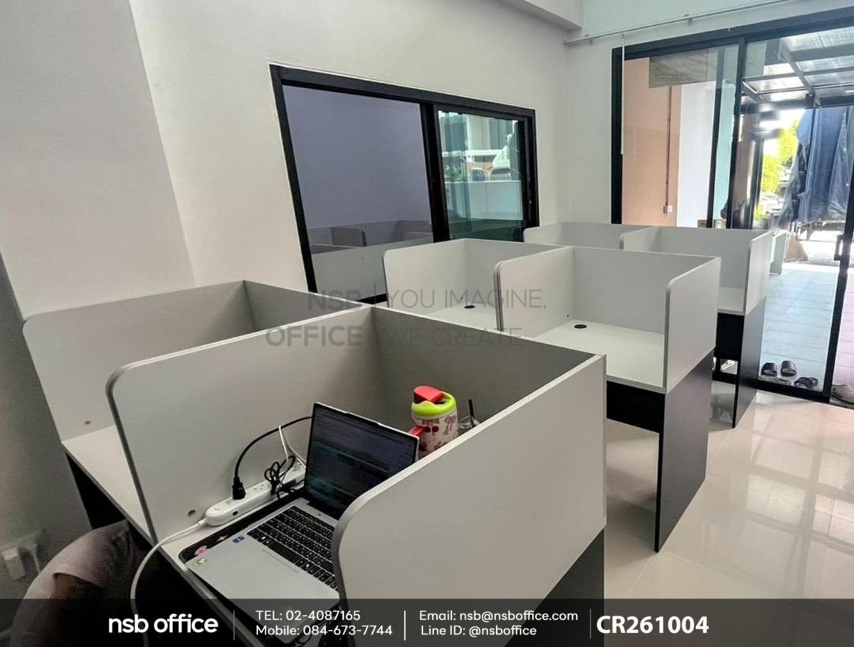 โต๊ะ call center 1 ที่นั่ง รุ่น Talos (ทาลอส) มีแผ่นวางคีย์บอร์ด
