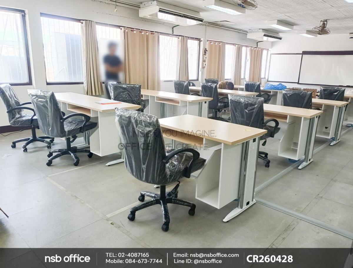 โต๊ะคอมพิวเตอร์ มีที่วางซีพียู ใช้งานคู่กับเก้าอี้สำนักงาน