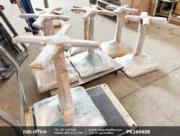 ตัวอย่างการแพ๊คกิ้ง โต๊ะบาร์ COFFEE ขาอลูมิเนียมสี่แฉก 