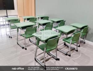 ชุดโต๊ะและเก้าอี้นักเรียน  สามารถปรับระดับได้ตามสรีระร่างกาย