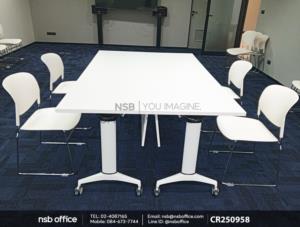 เก้าอี้อเนกประสงค์เฟรมโพลี่ ขาเหล็กเพลาตัน