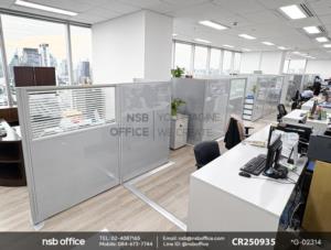 พาร์ทิชั่นแบบครึ่งทึบครึ่งกระจกขัดลายและพาร์ทิชั่นแผงแบบทึบล้วน