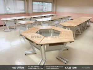 โต๊ะเขียนหนังสือหน้าไม้ยางพารา สวยงาม ทนทาน และใช้งานได้จริง