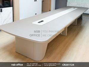 โต๊ะประชุมหัวโค้งมุมมน มาพร้อมป๊อปอัพ