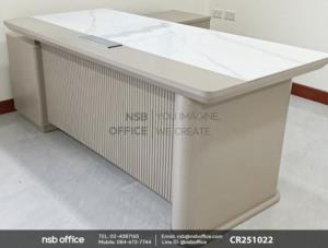 โต๊ะผู้บริหารตัวแอล ตู้ข้างเสริมป๊อปอัพ