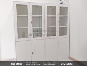 ตู้เอกสารเหล็ก 4 บานเปิด หนาพิเศษ 0.8mm (ผลิตสีขาว)