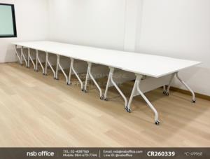 โต๊ะประชุมพับเก็บได้ล้อเลื่อน เสริมการใช้งานด้วยเก้าอี้สำนักงาน