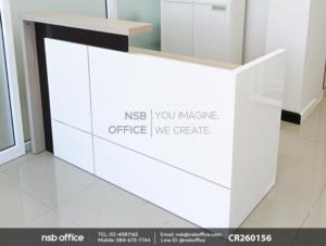 เคาน์เตอร์หน้าตรง ด้านใน 1 ลิ้นชัก 1 บานเปิด 1 รางคีย์บอร์ด