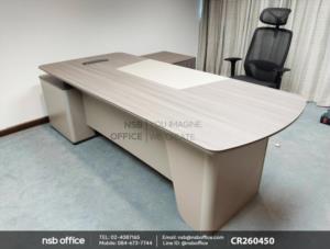 โต๊ะผู้บริหารตัวแอลพร้อมตู้ข้าง