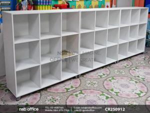 ชั้นวางของอเนกประสงค์ 9 ช่องโล่ง สีขาวสไตล์คลีนๆมินิมอล