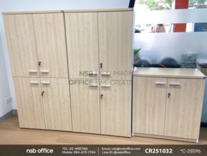 ตู้เอกสาร 4 บานเปิดทึบสูงและตู้เอกสาร 2 บานเปิดเตี้ย