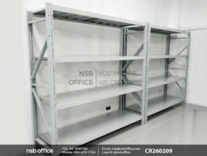 ชั้นเหล็ก MB-200 (1.5เมตร 60D cm) แผ่นชั้นเหล็ก 200 kg/ชั้น เทาอ่อน