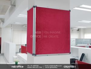 บอร์ดกำมะหยี่ติดประกาศ แบบแขวน ขอบอลูมีเนียม (พร้อมติดตั้งบนผนัง)