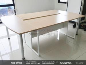 โต๊ะขาเหล็กเสริมโต๊ะเข้ามุมหัวเหลี่ยมโค้ง