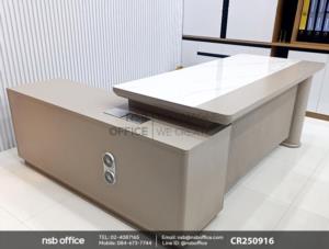 โต๊ะทำงานตัวแอล ตู้ข้างเสริมป๊อปอัพ