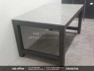 โต๊ะปฏิบัติการหน้าท็อปหินขาเหล็กทำสี Epoxy