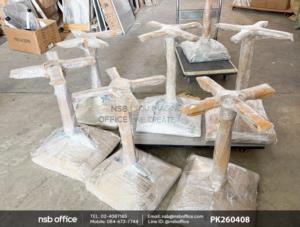 ตัวอย่างการแพ๊คกิ้ง โต๊ะบาร์ COFFEE ขาอลูมิเนียมสี่แฉก 