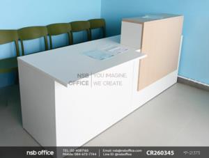 เคาน์เตอร์ต้อนรับลูกค้า 1 ลิ้นชักล้อเลื่อน 1 รางคีย์บอร์ด