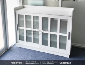 ตู้เก็บรองเท้า บานเลื่อนกระจก (เก็บรองเท้าได้ประมาณ 26 คู่) 